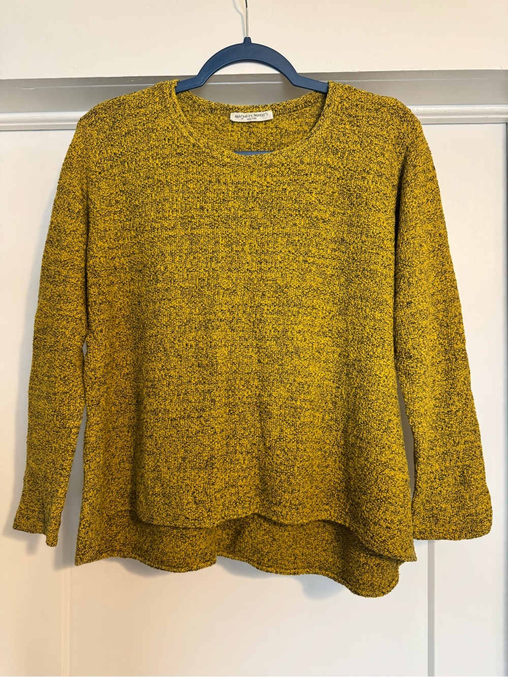 Margaret Winters Cotton Sweater Chartreuse Yellow Green in Medium | oversized